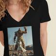 David And Goliath Bible Book Of Samuel King David Women's Jersey Short Sleeve Deep V-Neck Tshirt