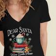 Dear Santa More Book Please Christmas Book Librarian Women's Jersey Short Sleeve Deep V-Neck Tshirt Dear Santa More Book Please Christmas Book Librarian Women's Jersey Short Sleeve Deep V-Neck Tshirt