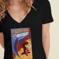 Disney Pixar The Incredibles Omnidroid Comic Book Cover Women's Jersey Short Sleeve Deep V-Neck Tshirt