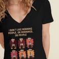 I Dont Like Morning People Introvert Coffee Lover Antisocial Women's Jersey Short Sleeve Deep V-Neck Tshirt I Dont Like Morning People Introvert Coffee Lover Antisocial Women's Jersey Short Sleeve Deep V-Neck Tshirt