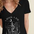 Dragon A Book A Day Keeps The Mental Breakdown Away Women's Jersey Short Sleeve Deep V-Neck Tshirt