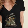 Easily Distracted By Cats And Books Women's Jersey Short Sleeve Deep V-Neck Tshirt
