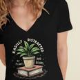 Easily Distracted By Plants And Books Women's Jersey Short Sleeve Deep V-Neck Tshirt Easily Distracted By Plants And Books Women's Jersey Short Sleeve Deep V-Neck Tshirt