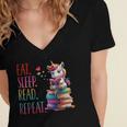 Eat Sleep Read Repeat Unicorn Read Book Reading Lovers Kids Women's Jersey Short Sleeve Deep V-Neck Tshirt Eat Sleep Read Repeat Unicorn Read Book Reading Lovers Kids Women's Jersey Short Sleeve Deep V-Neck Tshirt