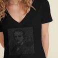Edgar Allen Poe & Raven Reading Bookworm Reader Women's Jersey Short Sleeve Deep V-Neck Tshirt Edgar Allen Poe & Raven Reading Bookworm Reader Women's Jersey Short Sleeve Deep V-Neck Tshirt