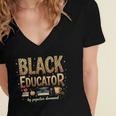 Educator By Popular Demand African American Book Lover Women's Jersey Short Sleeve Deep V-Neck Tshirt Educator By Popular Demand African American Book Lover Women's Jersey Short Sleeve Deep V-Neck Tshirt