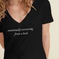 Emotionally Recovering From A Book Book Lover Book Th Women's Jersey Short Sleeve Deep V-Neck Tshirt