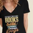 Everything I Need Is Books & Dogs Reader Book Read Reading Women's Jersey Short Sleeve Deep V-Neck Tshirt Everything I Need Is Books & Dogs Reader Book Read Reading Women's Jersey Short Sleeve Deep V-Neck Tshirt