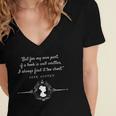 -Expectations Literary Book Club-J Jane Austen Poet Writer Mr Darcy Romantic Quote Women's Jersey Short Sleeve Deep V-Neck Tshirt