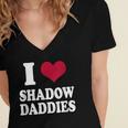 Fantasy Romantasy Book Lover I Love Heart Shadow Daddies Women's Jersey Short Sleeve Deep V-Neck Tshirt Fantasy Romantasy Book Lover I Love Heart Shadow Daddies Women's Jersey Short Sleeve Deep V-Neck Tshirt
