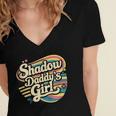 Fantasy Romantasy Book Retro Vintage Shadow Daddy Girl Women's Jersey Short Sleeve Deep V-Neck Tshirt