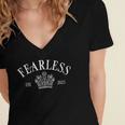 Fearless Est 2025 Powerless Book Fantasy Bookish Women's Jersey Short Sleeve Deep V-Neck Tshirt