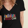 Freadom Anti-Banned Books – Read Banned Books Library Women's Jersey Short Sleeve Deep V-Neck Tshirt Freadom Anti-Banned Books – Read Banned Books Library Women's Jersey Short Sleeve Deep V-Neck Tshirt