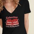 Galentine Book Club Women's Jersey Short Sleeve Deep V-Neck Tshirt Galentine Book Club Women's Jersey Short Sleeve Deep V-Neck Tshirt