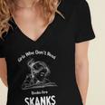 Girls Who Don't Read Book Are Skanks Design Women's Jersey Short Sleeve Deep V-Neck Tshirt