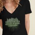 Go To a Library In Book Louisiana Pun LA Joke Baton Rouge Women's Jersey Short Sleeve Deep V-Neck Tshirt