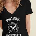 Good Girl University STFAUTTDLAGG Romance Spicy Book Women's Jersey Short Sleeve Deep V-Neck Tshirt