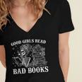 Good Girls Read Bad Books Reader Dark Romance Women's Jersey Short Sleeve Deep V-Neck Tshirt