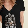 Good Girls Read Bad Books Women's Jersey Short Sleeve Deep V-Neck Tshirt