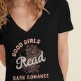 Good Girls Read Dark Romance Shirt Women Spicy Book Lovers Women's Jersey Short Sleeve Deep V-Neck Tshirt