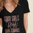Good Girls Read Dark Romance Shirts For Women Book Lovers Women's Jersey Short Sleeve Deep V-Neck Tshirt Good Girls Read Dark Romance Shirts For Women Book Lovers Women's Jersey Short Sleeve Deep V-Neck Tshirt