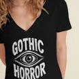 Gothic Classic Horror Thriller Book Movie Film Halloween Women's Jersey Short Sleeve Deep V-Neck Tshirt Gothic Classic Horror Thriller Book Movie Film Halloween Women's Jersey Short Sleeve Deep V-Neck Tshirt