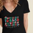 Groovy Christmas Most Likely To Read A Book On Christmas Women's Jersey Short Sleeve Deep V-Neck Tshirt Groovy Christmas Most Likely To Read A Book On Christmas Women's Jersey Short Sleeve Deep V-Neck Tshirt