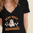 Groovy Halloween Teacher Spooky Read More Book Women Girl Women's Jersey Short Sleeve Deep V-Neck Tshirt Groovy Halloween Teacher Spooky Read More Book Women Girl Women's Jersey Short Sleeve Deep V-Neck Tshirt