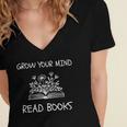 Grow Your Mind Read Books Tee Fun Book Lover Reading Outfit Women's Jersey Short Sleeve Deep V-Neck Tshirt Grow Your Mind Read Books Tee Fun Book Lover Reading Outfit Women's Jersey Short Sleeve Deep V-Neck Tshirt