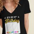 Guestbook My 21st Birthday Sign My Shirt Birthday Party Women's Jersey Short Sleeve Deep V-Neck Tshirt Guestbook My 21st Birthday Sign My Shirt Birthday Party Women's Jersey Short Sleeve Deep V-Neck Tshirt
