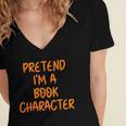Halloween Pretend I'm Book Character Costume Lazy Adult Kids Women's Jersey Short Sleeve Deep V-Neck Tshirt Halloween Pretend I'm Book Character Costume Lazy Adult Kids Women's Jersey Short Sleeve Deep V-Neck Tshirt