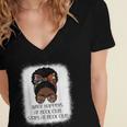 What Happens At Book Club Stays At Book Club Black Women Women's Jersey Short Sleeve Deep V-Neck Tshirt