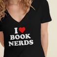 I Heart Book Nerds Book Readers Cute Women's Jersey Short Sleeve Deep V-Neck Tshirt I Heart Book Nerds Book Readers Cute Women's Jersey Short Sleeve Deep V-Neck Tshirt