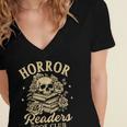 Horror Reading Spooky Vibes Bookish Horror Readers Book Club Women's Jersey Short Sleeve Deep V-Neck Tshirt Horror Reading Spooky Vibes Bookish Horror Readers Book Club Women's Jersey Short Sleeve Deep V-Neck Tshirt
