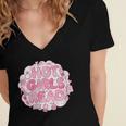 Hot Girls Read Pink Aesthetic Book Lover Reading Women's Jersey Short Sleeve Deep V-Neck Tshirt Hot Girls Read Pink Aesthetic Book Lover Reading Women's Jersey Short Sleeve Deep V-Neck Tshirt