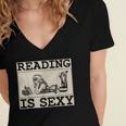 Hot Pin Up Girl Comic Book Vintage Reading Is Sexy Women's Jersey Short Sleeve Deep V-Neck Tshirt Hot Pin Up Girl Comic Book Vintage Reading Is Sexy Women's Jersey Short Sleeve Deep V-Neck Tshirt