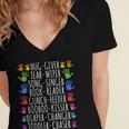 Hug Giver Book Reader Diaper Changer Daycare Teacher Women's Jersey Short Sleeve Deep V-Neck Tshirt