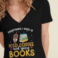 Iced Coffee And Spicy Books Iced Coffee Lover Cold Brew Women's Jersey Short Sleeve Deep V-Neck Tshirt Iced Coffee And Spicy Books Iced Coffee Lover Cold Brew Women's Jersey Short Sleeve Deep V-Neck Tshirt