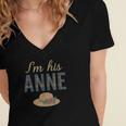 I'm His Anne Romantic Book Lover Vintage Women's Jersey Short Sleeve Deep V-Neck Tshirt