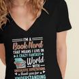 I'm a Book Nerd Bookworm Women's Jersey Short Sleeve Deep V-Neck Tshirt