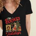 I'm Booked For The Holidays Christmas Reading Bookworm Xmas Women's Jersey Short Sleeve Deep V-Neck Tshirt I'm Booked For The Holidays Christmas Reading Bookworm Xmas Women's Jersey Short Sleeve Deep V-Neck Tshirt