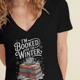 I'm Booked For The Winter Book Lover Women's Jersey Short Sleeve Deep V-Neck Tshirt