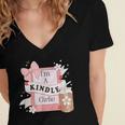 I'm A Kindle Girlie Book Lover Bookish Women's Jersey Short Sleeve Deep V-Neck Tshirt