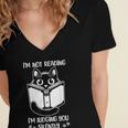 I’m Not Reading I’m Judging You Silently Fun Cat Book Lover Women's Jersey Short Sleeve Deep V-Neck Tshirt I’m Not Reading I’m Judging You Silently Fun Cat Book Lover Women's Jersey Short Sleeve Deep V-Neck Tshirt