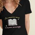 I'm In A Really Good Place Right Now In My Book Women's Jersey Short Sleeve Deep V-Neck Tshirt