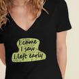 Introvert Shy Person Joke Anti-Social Quote Women's Jersey Short Sleeve Deep V-Neck Tshirt
