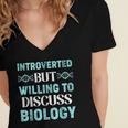 Introverted Biology Science Biologist Introverts Women's Jersey Short Sleeve Deep V-Neck Tshirt Introverted Biology Science Biologist Introverts Women's Jersey Short Sleeve Deep V-Neck Tshirt