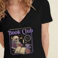 Introverted Romance Unapologetically Anti-Social Book Club Women's Jersey Short Sleeve Deep V-Neck Tshirt