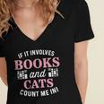 If It Involves Books And Cats Book Lover Women's Jersey Short Sleeve Deep V-Neck Tshirt If It Involves Books And Cats Book Lover Women's Jersey Short Sleeve Deep V-Neck Tshirt