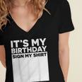 It's My Birthday Sign Boy Men Decoration Guestbook Women's Jersey Short Sleeve Deep V-Neck Tshirt
